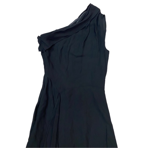 NWT Reiss Ada Asymmetric Hem One Shoulder Dress Black Size 0 - Picture 6 of 9